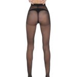 Control Top Black Sheer Stocking Slimming High Elastic Anti-Snagging Thin Stocking Tights for Women - Image 8