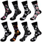 Men's Mid-calf Socks Neutral Sweat-absorbing Breathable Funny Graffiti Jacquard Socks