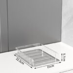 Transparent single layer file storage tray 25cm x 32.5cm x 5.7cm desktop organizer for documents and papers