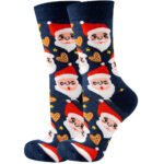New Santa Claus Cartoon Women Socks Holiday Cotton Crew Socks - Image 4