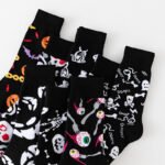 Men's Mid-calf Socks Neutral Sweat-absorbing Breathable Funny Graffiti Jacquard Socks - Image 5