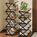 Imported vertical foldable shoe rack multi layer space saving storage organizer for home and wholesale India