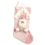 New Christmas Decoration Pink Glitter Exquisite Christmas Socks Children's Gift Candy Bag - Image 4