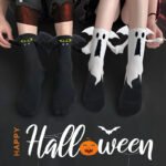 New Design Halloween 3D Ghost Couple Socks Black White Mid-Sized Cotton High Elastic Breathable Anti-Slip Bottom - Image 6