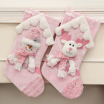 New Christmas Decoration Pink Glitter Exquisite Christmas Socks Children's Gift Candy Bag - Image 7