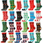 New Santa Claus Cartoon Women Socks Holiday Cotton Crew Socks