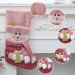 Nonwovens Christmas Decorations Gift Bag Cute Candy Bag Original Pink Glitter Christmas Stockings - Image 6