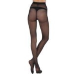 Control Top Black Sheer Stocking Slimming High Elastic Anti-Snagging Thin Stocking Tights for Women - Image 7