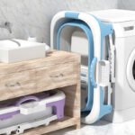 Blue Foldable Bathtub – Portable Plastic Bath Tub for Infants & Toddlers