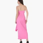 Solid Color Strapless Bodycon Maxi Dress