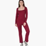 Stylish Square Neck Full Jumpsuit