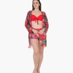 Multi-Colour Floral Cover Up Swimwear for Women