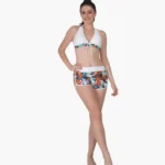 Bikini set with push-up top and printed desig