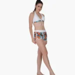 Bikini set with push-up top and printed desig