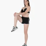Girl’s Solid black Shorts & Bra set