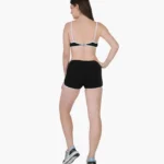 Girl’s Solid black Shorts & Bra set
