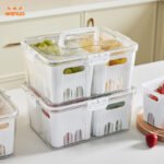 Premium Airtight Food Storage Container with Drain Basket