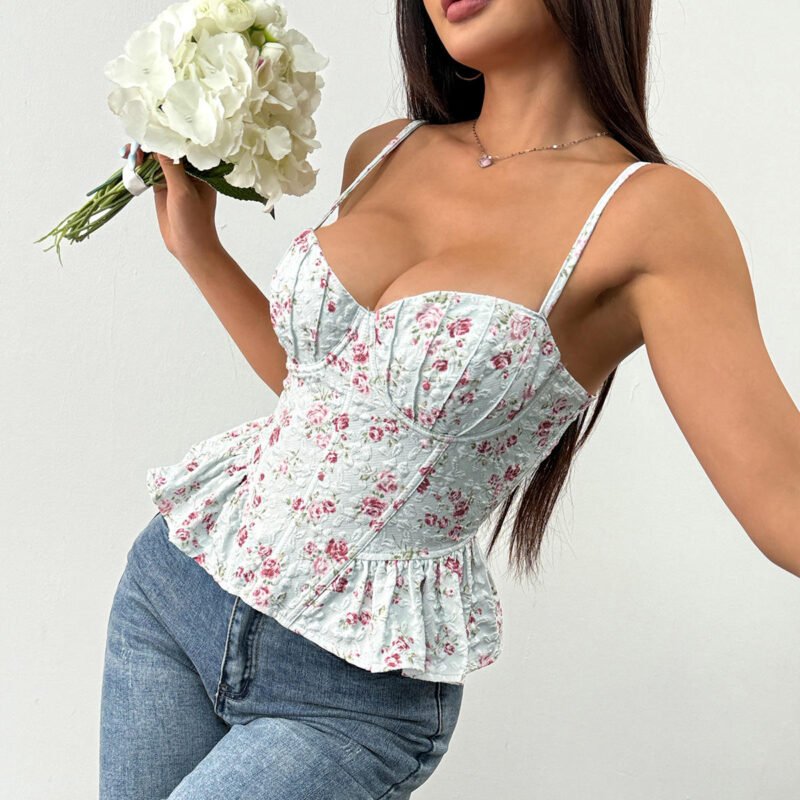 Premium Floral Corset Cami Top