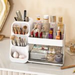 Desktop Makeup Organizer with Compartments - Image 2