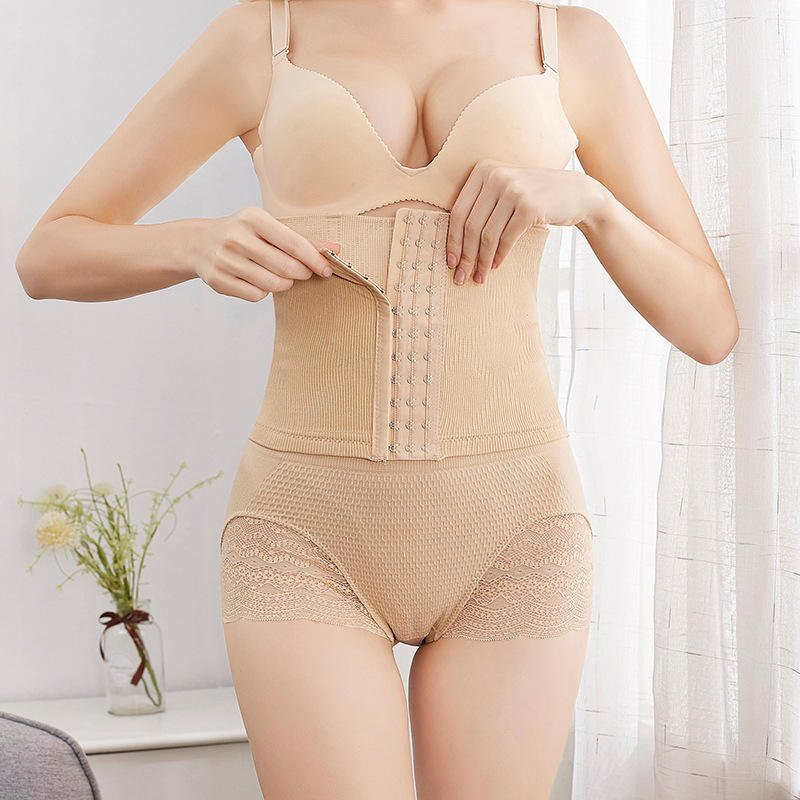 H14f80e907cfa4628a88eeb5b026fe5b9e Women's High Waist Lace Tummy Control Shapewear Shorts - Image 1