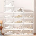 New Style Magnetic Stackable Foldable Plastic Shoe Box Transparent Sneakers Shoe Container Storage Box - Image 3