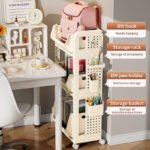 Rolling Book Storage Rack with Wheels - Image 4