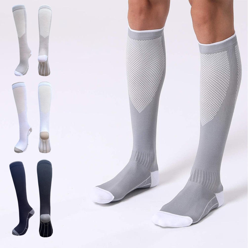 H4da96377697245759f3f55d34035721c2 Comfort Fit Compression Knee Socks for Sports & Everyday Use - Image 1