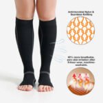 Athletic Open Toe Compression Socks for Running, Walking & Fitness
