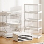 Foldable Stackable Shoe Storage Cabinet - Image 6