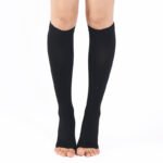 Anti Varicose Veins Open Toe Knee High Nylon Compression Socks for Women Men - Image 4