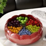 Premium Rotating 6-Compartment Snack & Fruit Tray