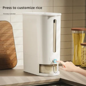 Easy Access to Rice Kitchen Rice Dispenser Translucent Visible Kitchen Cereal Dispenser Moisture-proof Rice Dispenser
