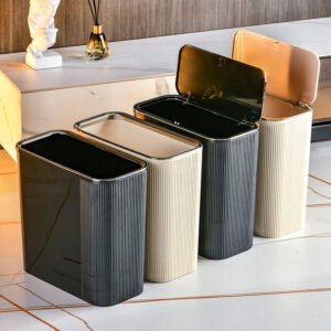 14L Plastic Trash Bin with Lid