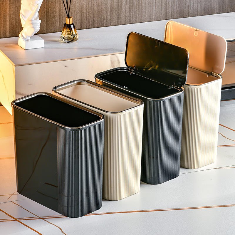 Hb7d1a52407b9490fbc5c791ba8aca6a5p 14L Plastic Trash Bin with Lid - Image 1