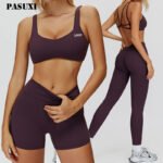 Women's Seamless Gym Wear Set with High Waist Leggings