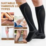 Athletic Open Toe Compression Socks for Running, Walking & Fitness - Image 4