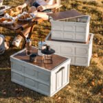 Premium Foldable Storage Box with Wooden Lid - Image 2