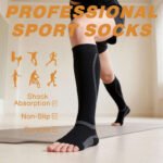 Athletic Open Toe Compression Socks for Running, Walking & Fitness - Image 5