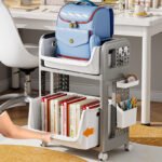 Rolling Book Storage Rack with Wheels - Image 3