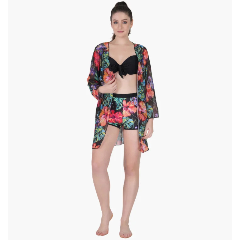 Untitled design (34) Multi-Colour Floral Cover Up Swimwear for Women - Image 1