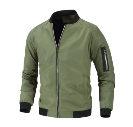 Men’s Stylish Bomber Jacket – Casual Varsity Wear
