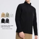 Men’s Long Sleeve Half-Zip Sports T-Shirt - Image 3