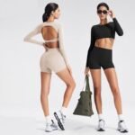 Women’s Long Sleeve Open-Back Yoga Top - Image 5