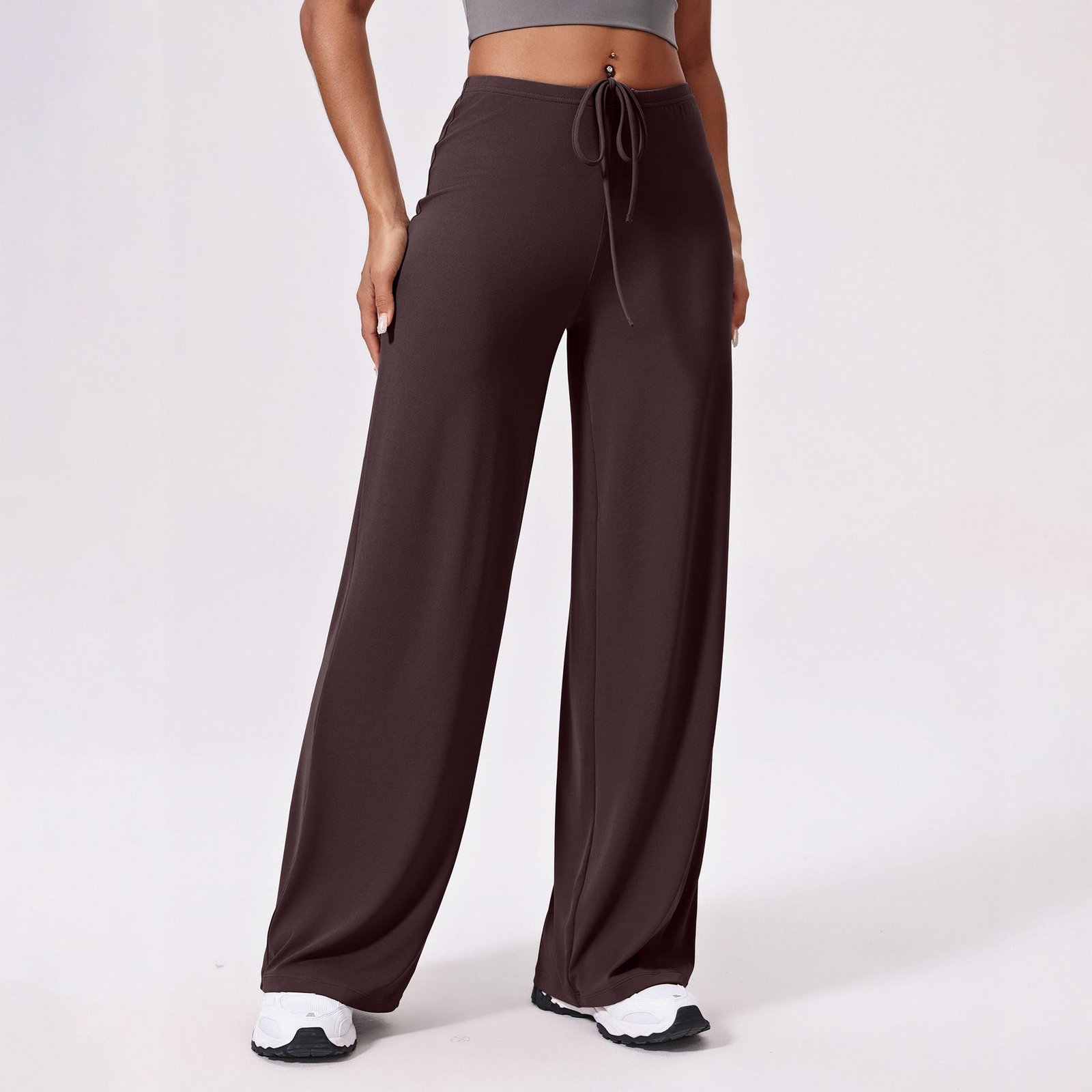 Hd768ae35ebb1401ea3f6aadd40208e10d Women's Loose Fit Yoga Sports Pants - Image 1