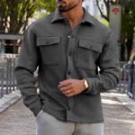 Men's Winter Polo Collar Jacket - Image 2