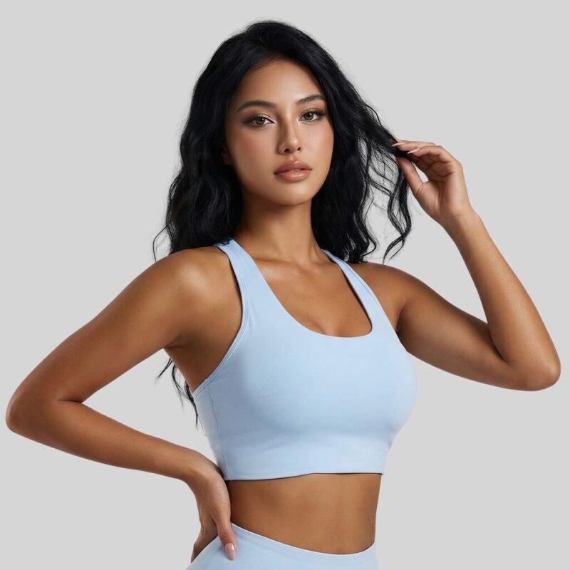 Women Yoga Activewear Halter Twist Back Sports Bra Buttery Soft Stretchy for Gym Running Daily