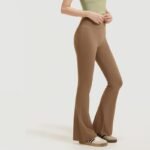 Women High Waist Flare Yoga Pants Tummy Control Bootcut Stretch Workout Bell Bottom Athletic Leggings