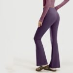 Women High Waist Flare Yoga Pants Tummy Control Bootcut Stretch Workout Bell Bottom Athletic Leggings
