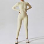 Women’s Long-Sleeve Zipper Yoga & Fitness Jumpsuit