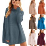 Women’s Oversized Batwing Sleeve Turtleneck Sweater